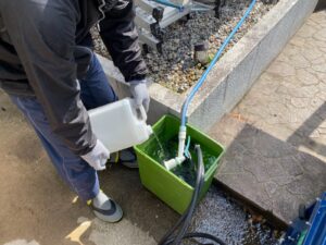 可児市中恵土、バイオ洗浄と高圧水洗浄