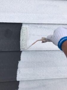 可児市鳩吹台、屋根の下塗り塗装