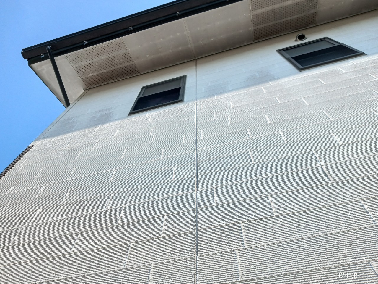 可児市土田、外壁の塗膜の劣化