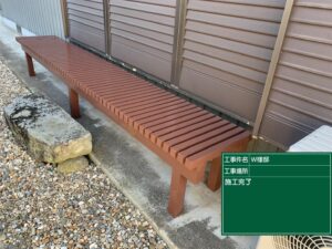 可児市川合、木製の椅子塗装