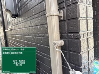 竪樋の塗装