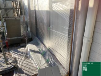 窓の養生（可児市広見）