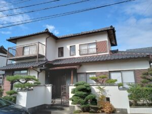 可児市大森、外壁塗装現場調査