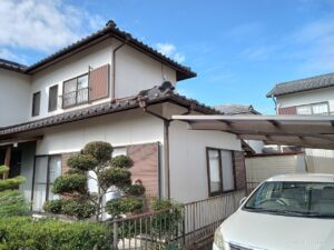 可児市大森、外壁塗装現場調査